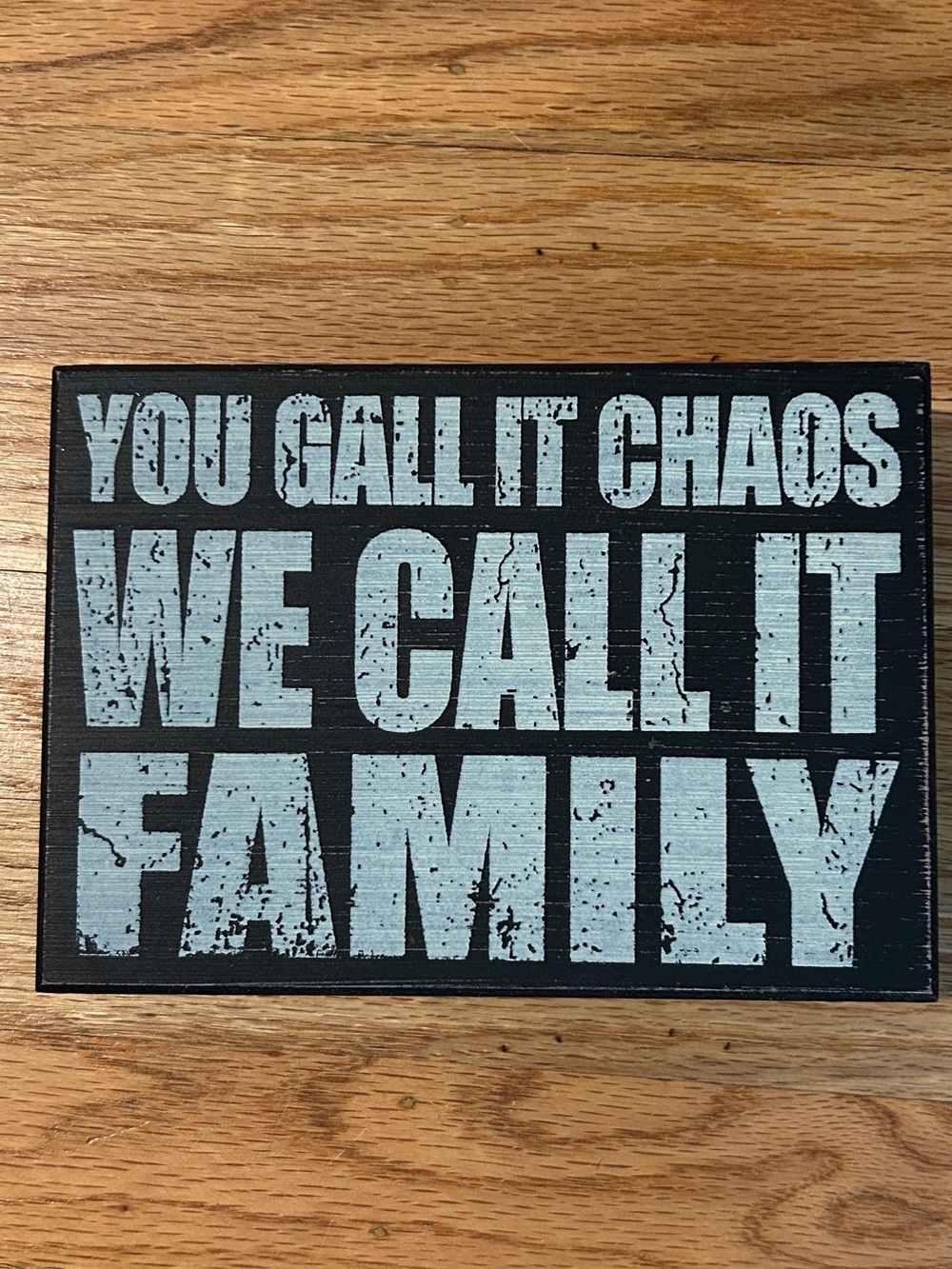 Rustic Black & Cream 'Family' Wall Sign - Home Accents